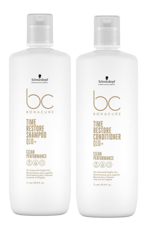 Kit Shampoo + Acondicionador Schwarzkopf Q10+ Time Restore